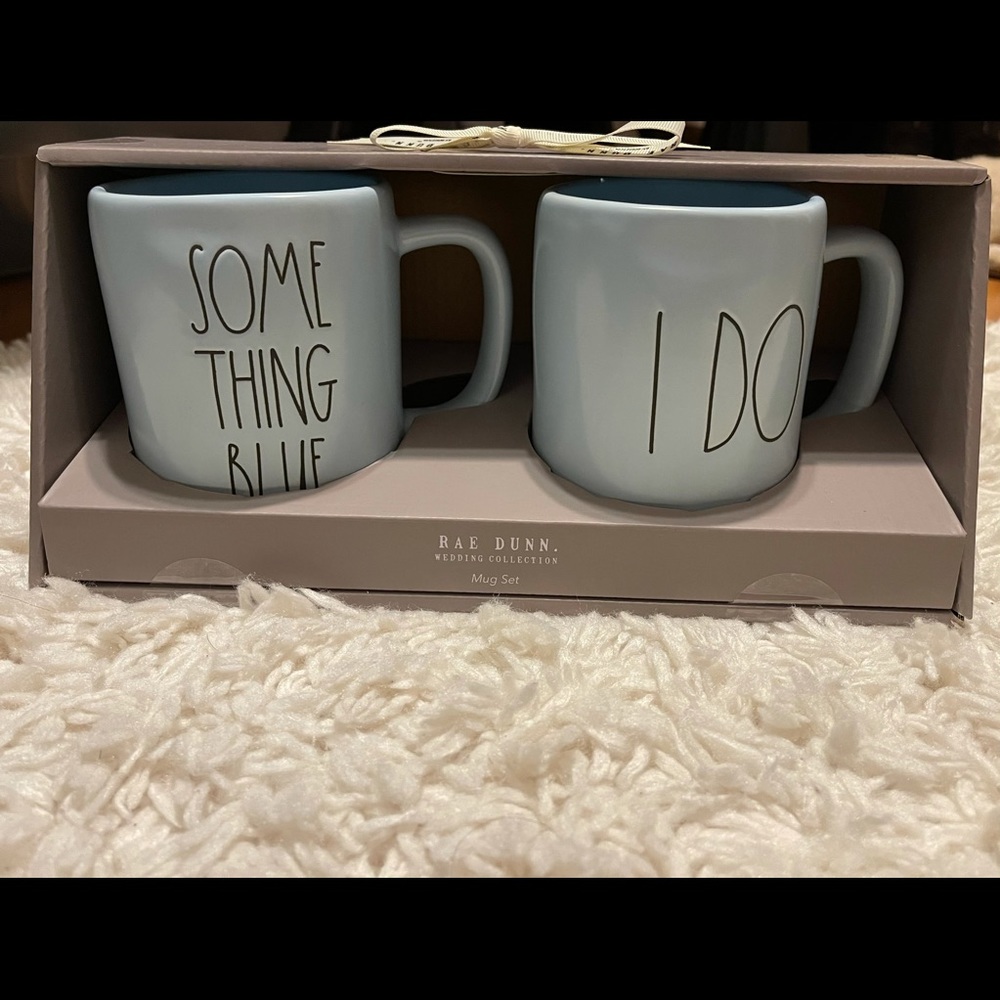 Rae Dunn “something Blue & I do” mug set